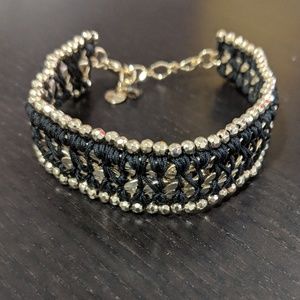 Stella & Dot Nina Bracelet (Black & Gold)